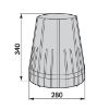 Picture of Rotary mower top cover, BCS 404, PVC high-cone