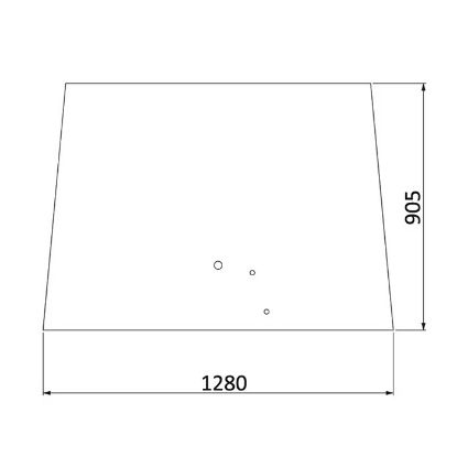 Slika Steklo kabine sprednje MF 3 luknje 3777602M2